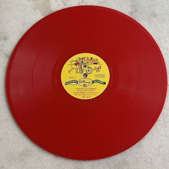 Mercury Childcraft RARE RED Promotional 78 Side Walk Songs 1954 - Picture 2 of 7